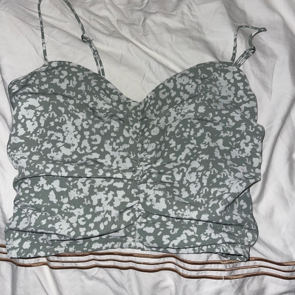 Abercrombie Green crop top